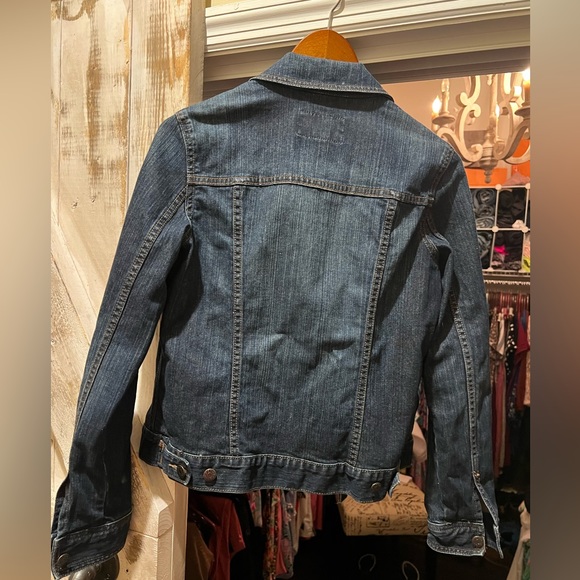 Old Navy dark wash Jean jacket EUC sz M - Picture 2 of 4